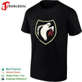Ghost reaching lightning bolts shield shirt