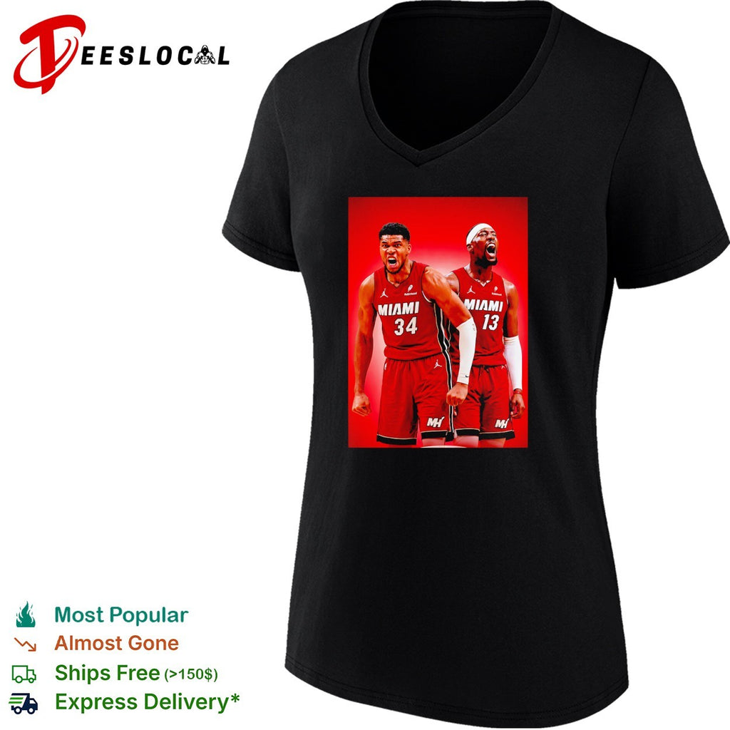 Giannis Antetokounmpo Bam Adebayo Miami Heat NBA shirt