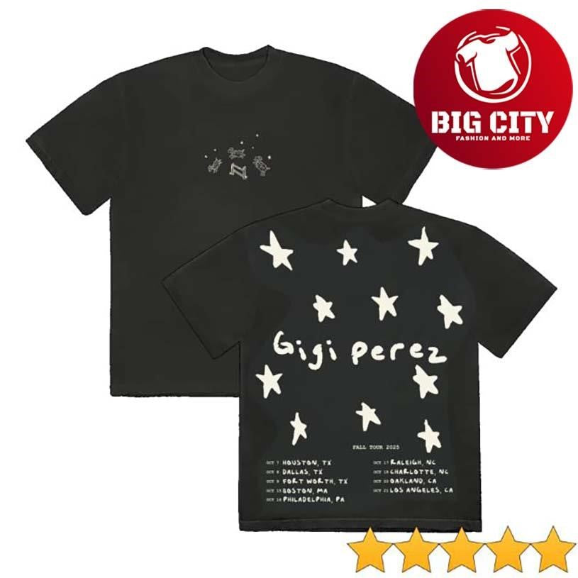 Gigi Perez Black Tour 2025 Two Sided Shirt