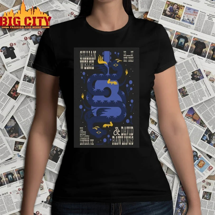 Gillian Welch Concert London, UK 26 + 27 October 2025 Poster shirt