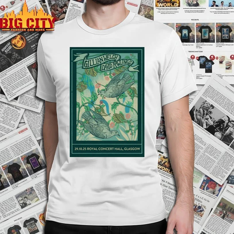 Gillian Welch and David Rawlings Glasgow Tour On Oct 29 2025 Poster shirt