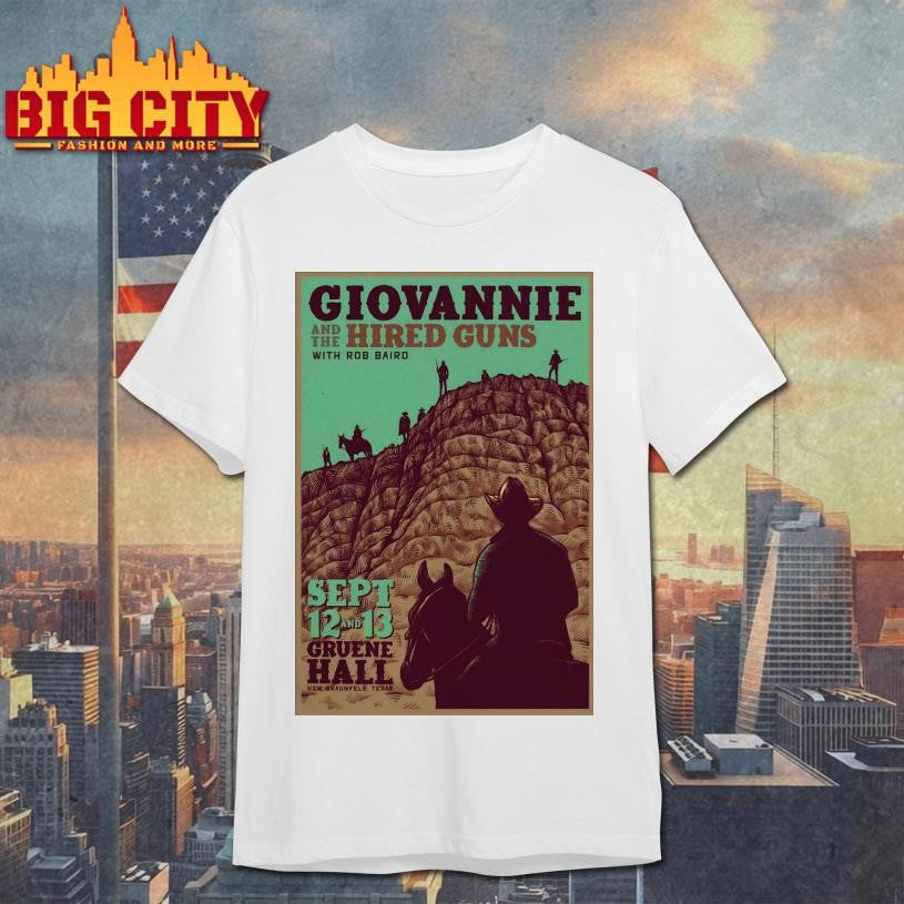 Giovannie And The Hired Guns September 12-13 2025 Gruene Hall Concert Poster shirt