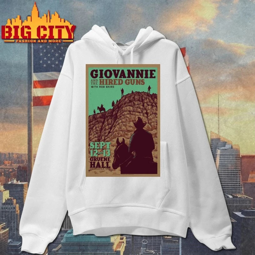 Giovannie &amp; The Hired Guns Sept 12-13 2025 Gruene Hall New Braunfels Texas Poster shirt
