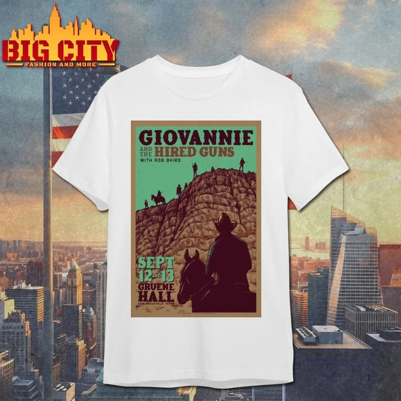 Giovannie &amp; The Hired Guns Sept 12-13 2025 Gruene Hall New Braunfels Texas Poster shirt