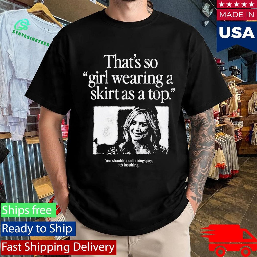 Girl Wearing A Skirt As A Top Shirt