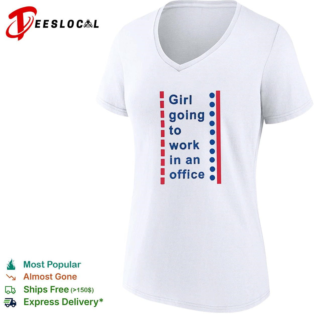Girl going to work in an office shirt