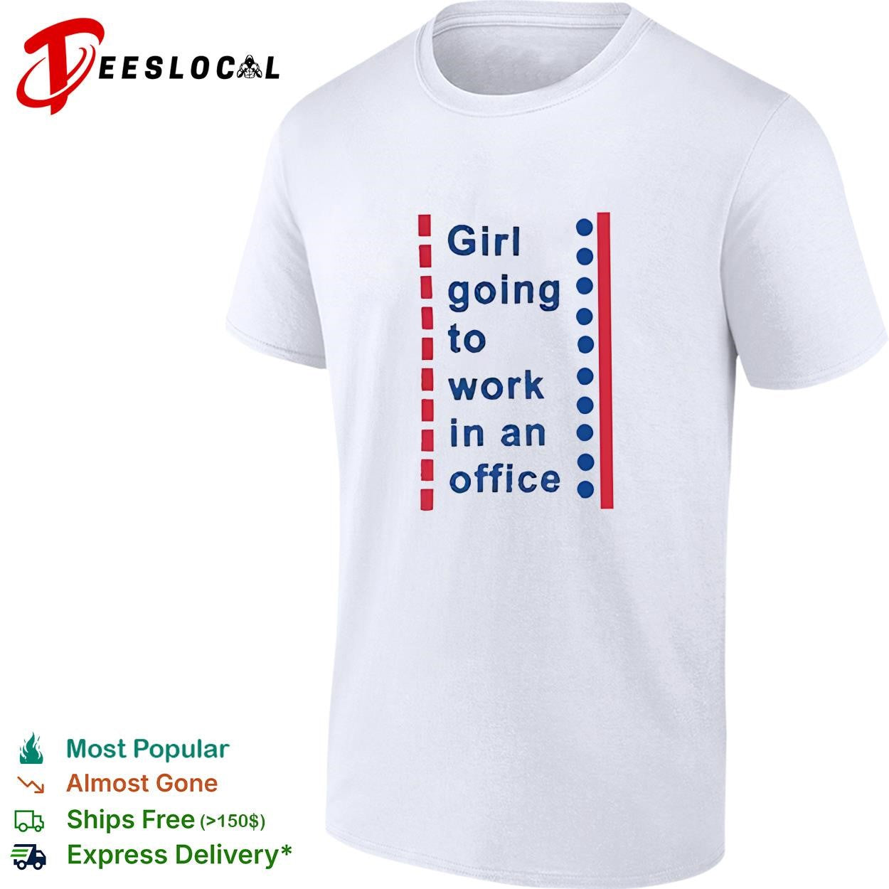 Girl going to work in an office shirt