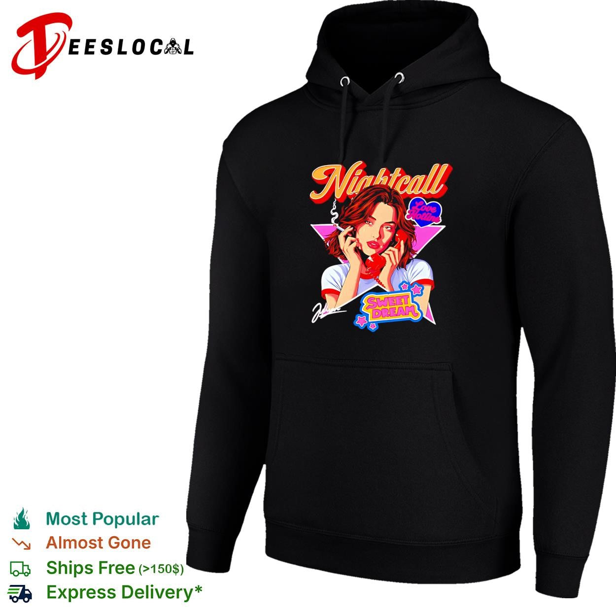 Girl nightcall love hotline sweet dream smoking shirt
