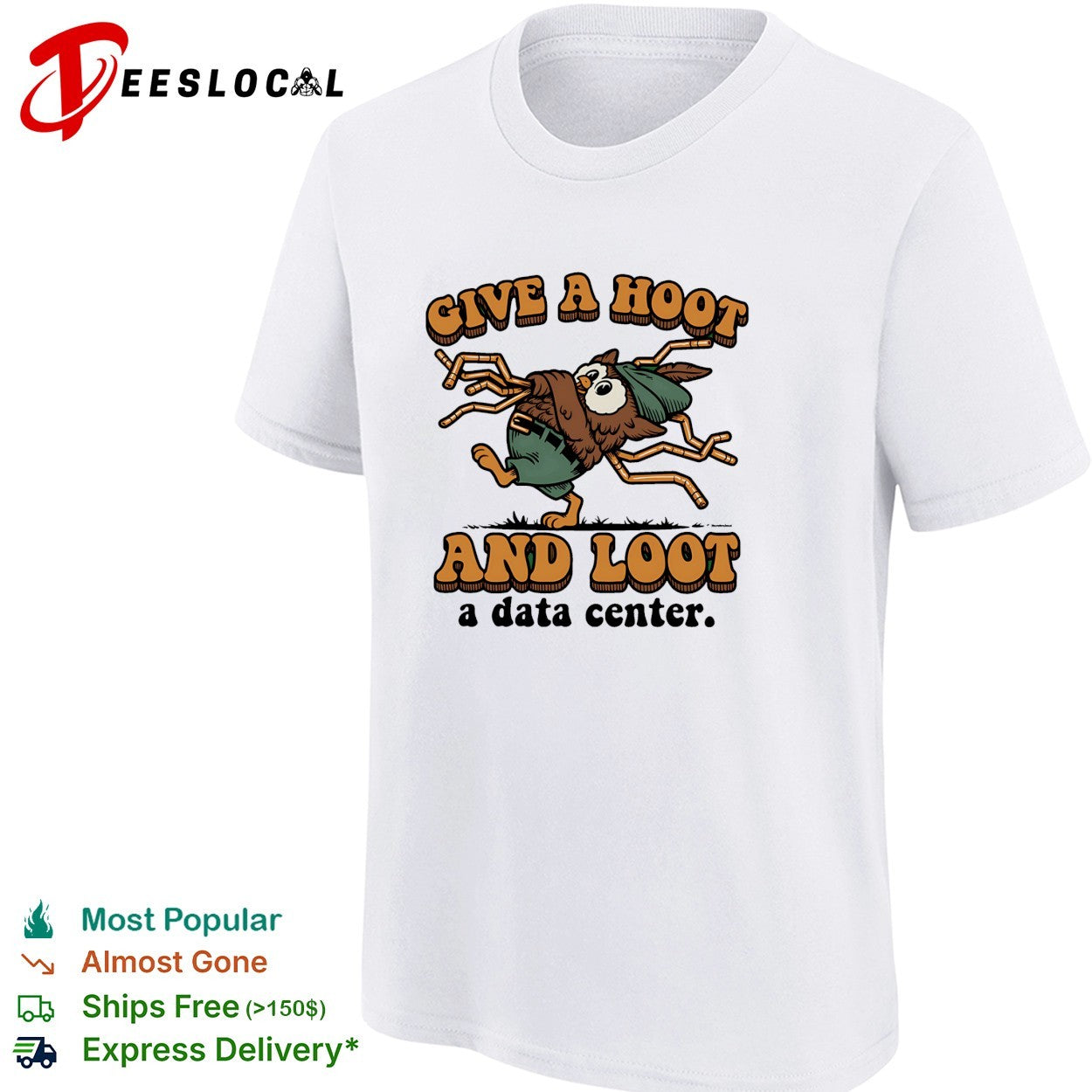 Give a hoot and loot a data center owl shirt