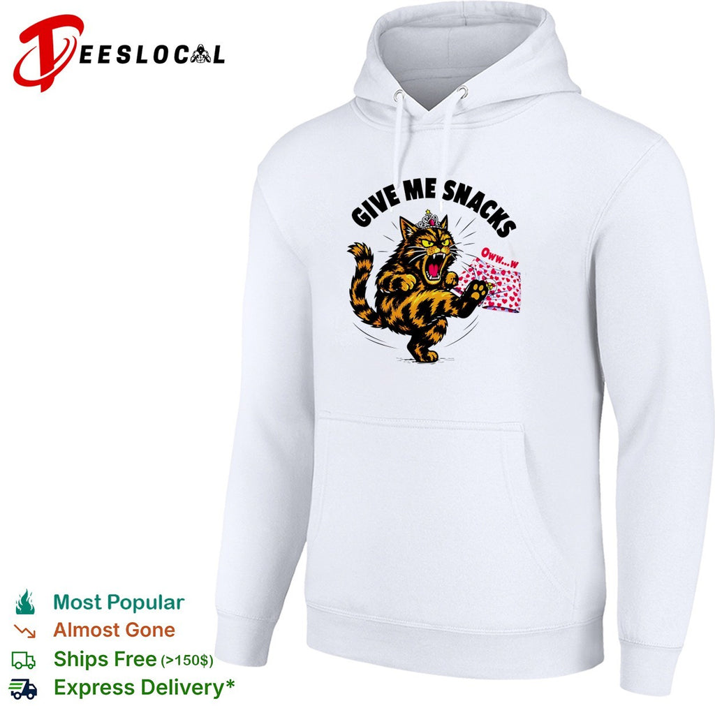 Give me snacks angry tiger cat shirt