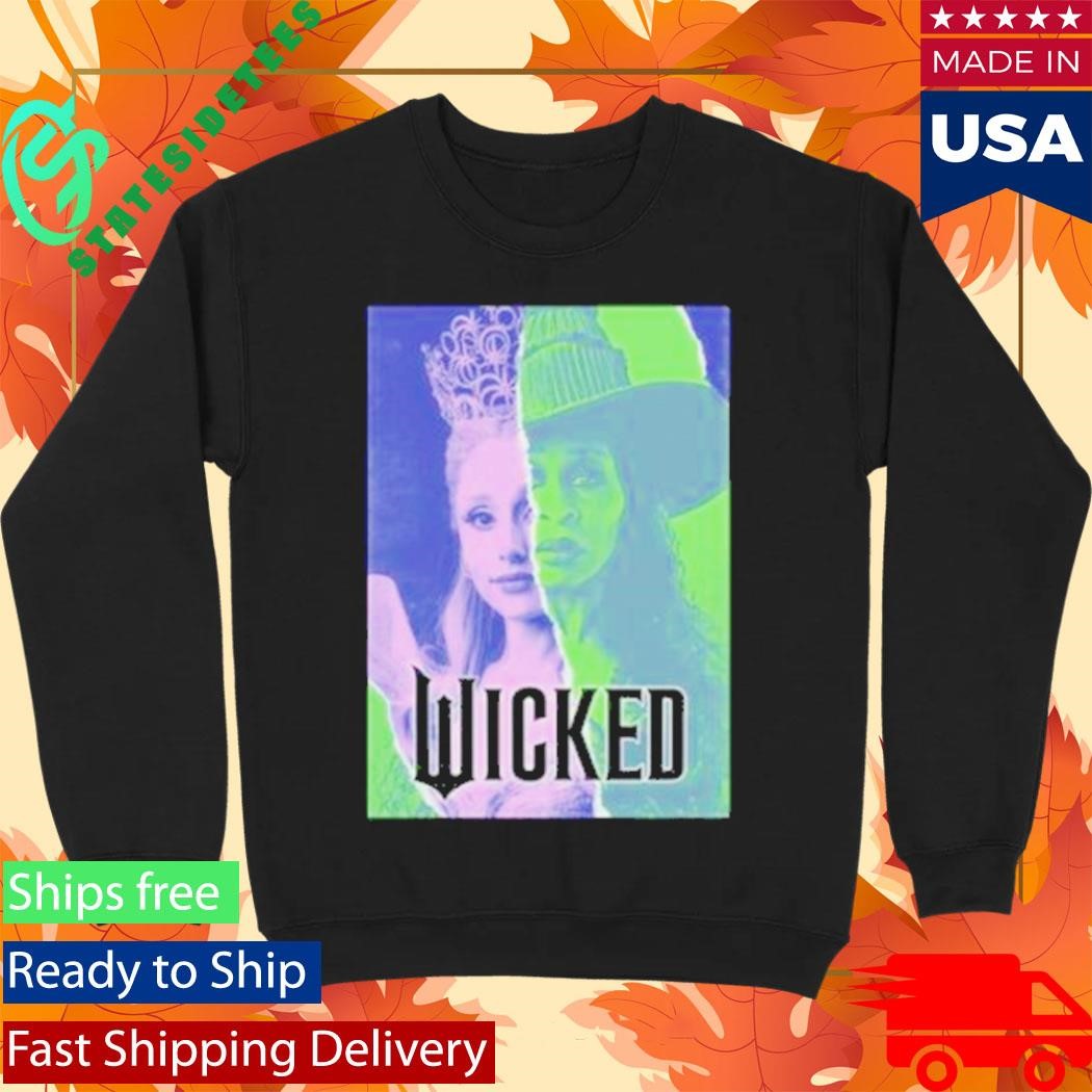 Glinda &amp; Elphaba Split Juniors Wicked Shirt