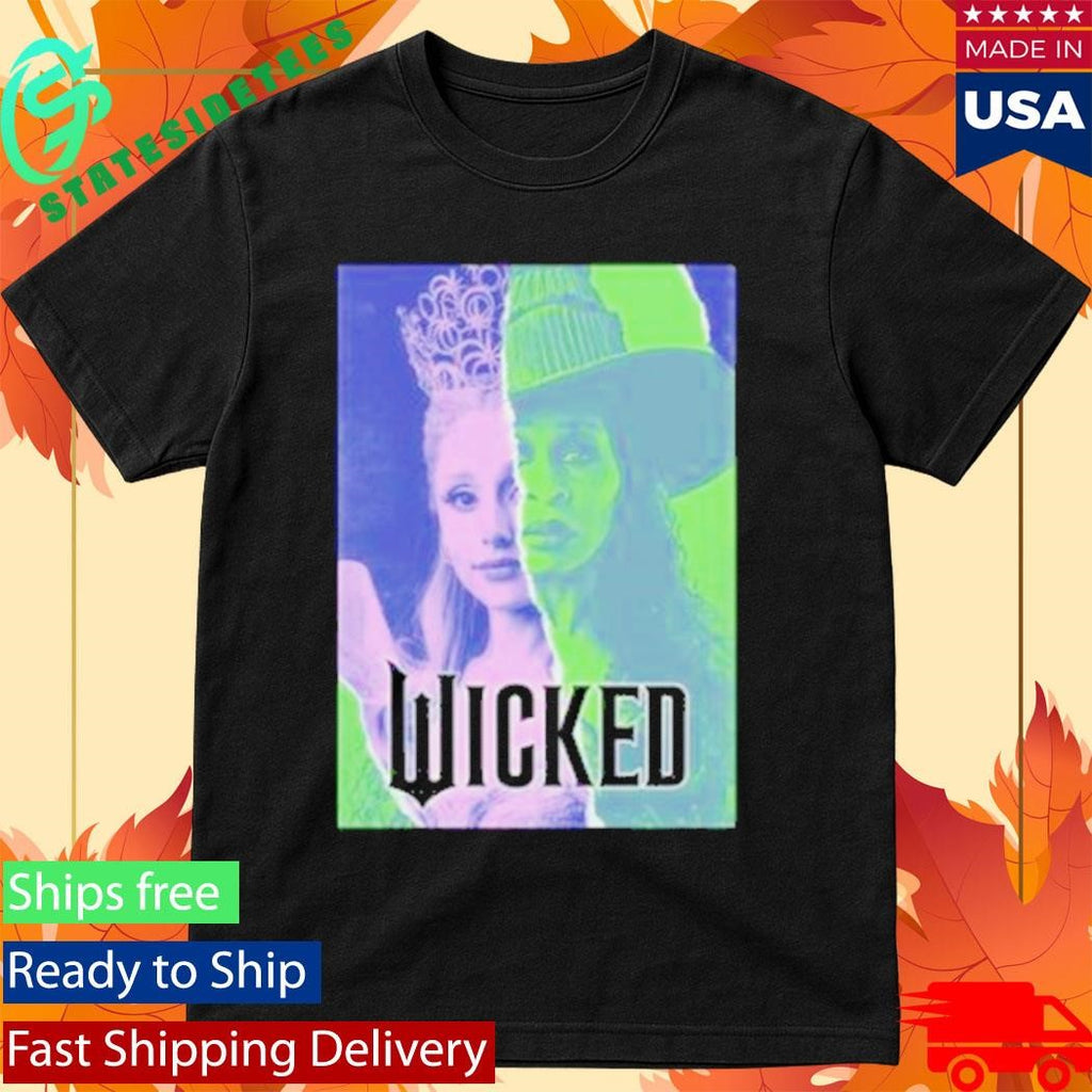 Glinda &amp; Elphaba Split Juniors Wicked Shirt