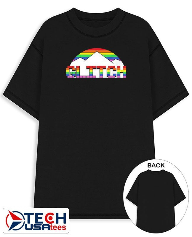Glitch Denver Nuggets Basketball pride mountain shirt