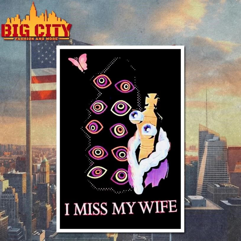Glitch Productions I Miss My Wife Graphic Art Shirt