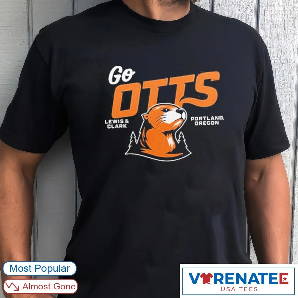 Go Otts Lewis and Clark Portland OR Pioneers River Otters 2026 New Identity shirt