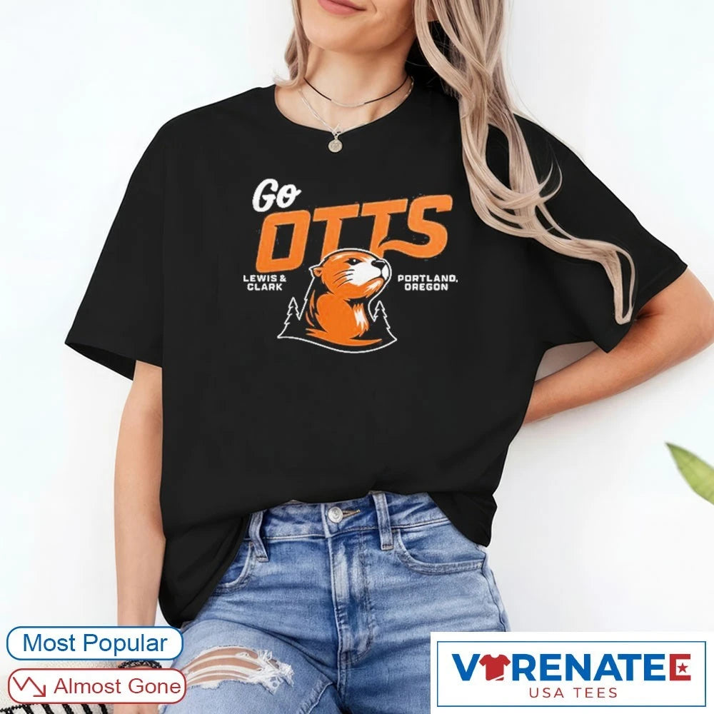 Go Otts Lewis and Clark Portland OR Pioneers River Otters 2026 New Identity shirt