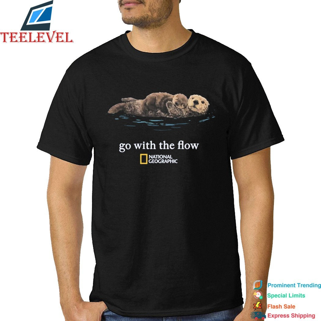 Go With The Flow National Geographic Sea Otter T-Shirts
