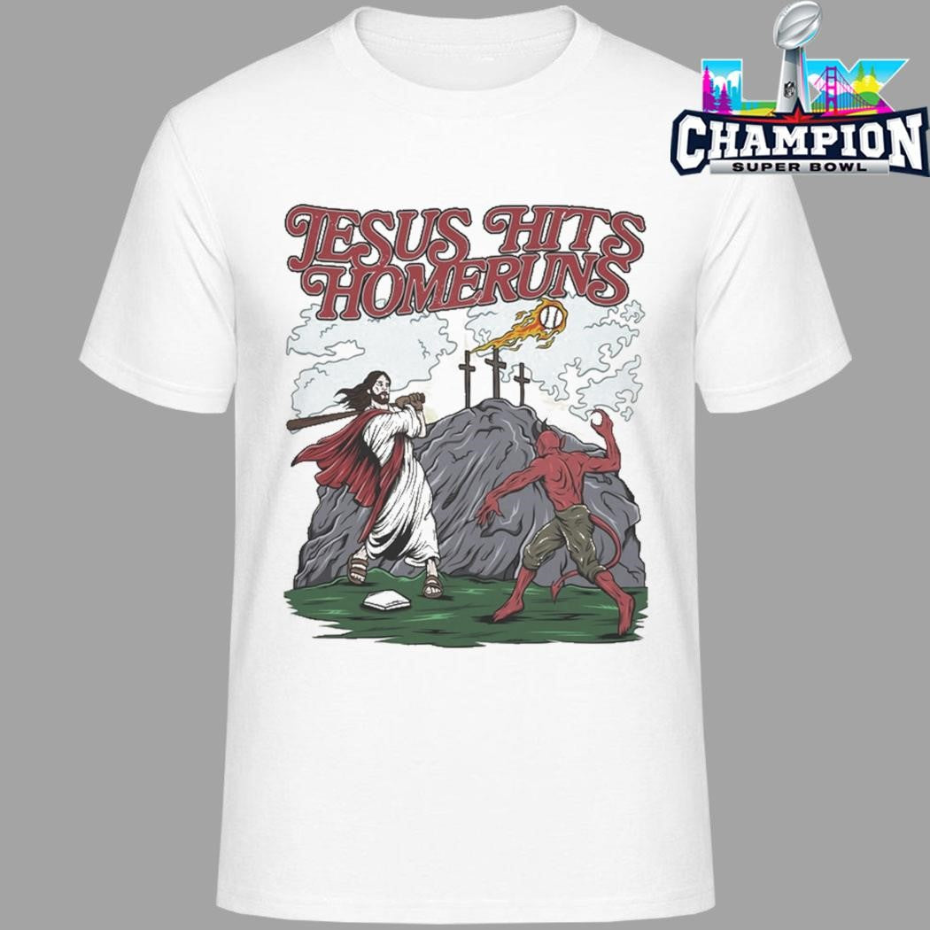 God Vs Devil Jesus Hits Homeruns Shirt