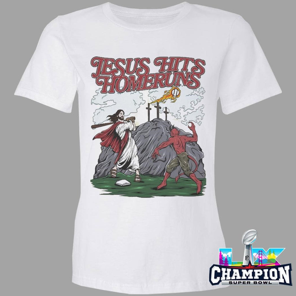 God Vs Devil Jesus Hits Homeruns Shirt