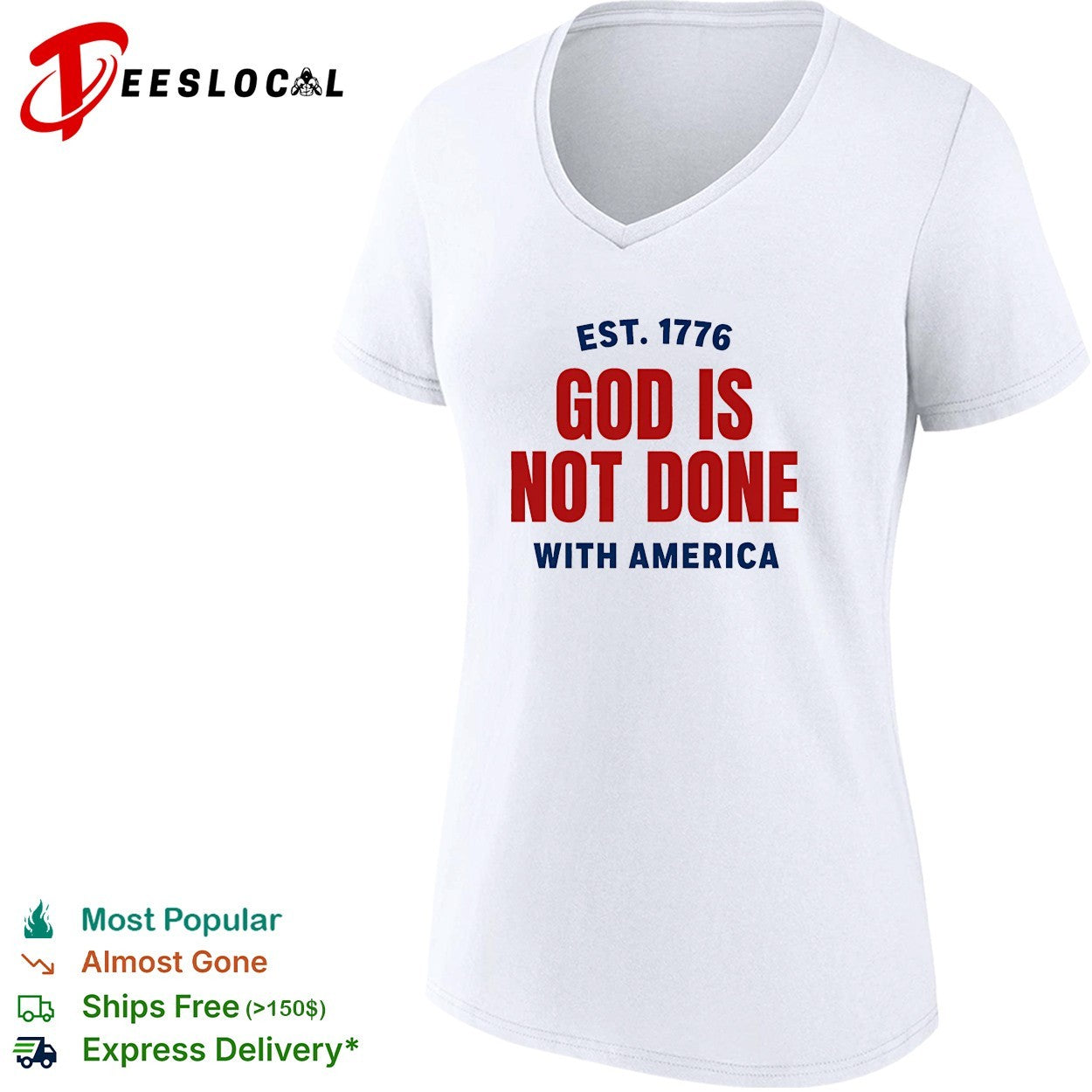 God is not done with America est 1776 shirt