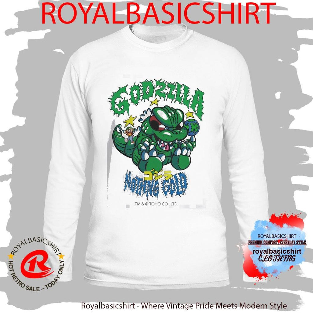 Godzilla X Nothing Gold Engee Shirt Pop Up Exclusive Cartoon Godzilla T-Shirt