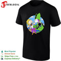 Gohan and Cell in the style of Bart and Homer Simpson why you little Saiyan shirt
