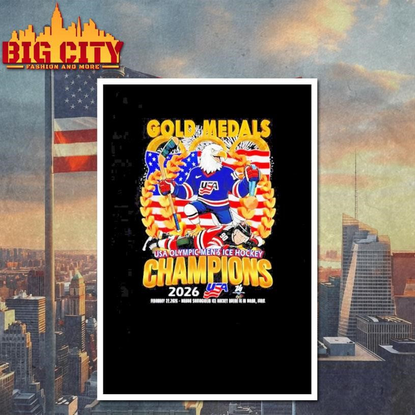 Gold Medals USA Olympic Men’s Ice Hockey Champions 2026 mascot Shirt