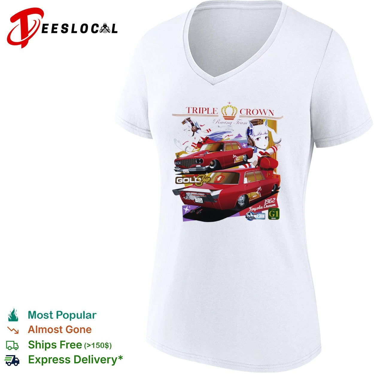 Gold Ship Uma Musume Triple Crown Racing Team 1962 shirt