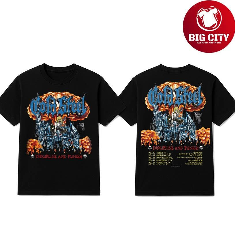 Gold Steel Discipline And Punish Tour 2025 Two Sided Shirt