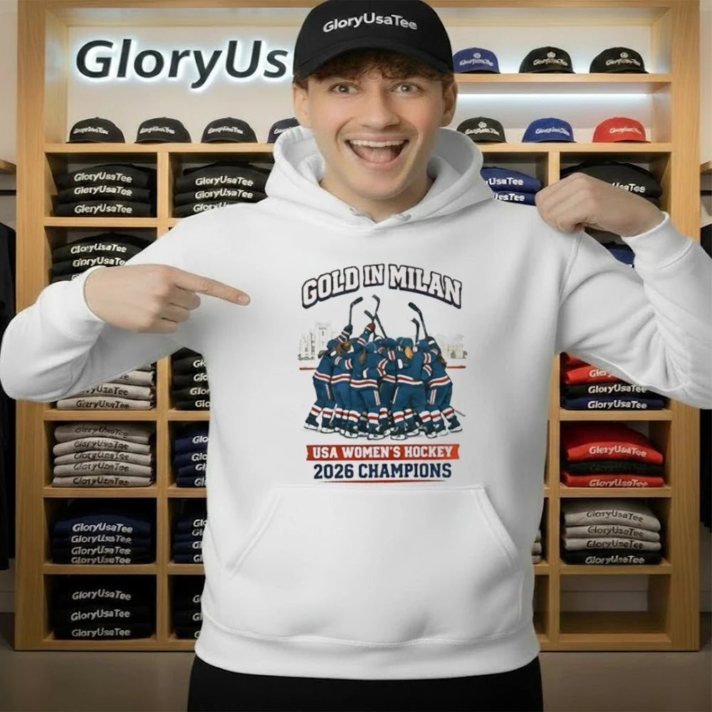 Gold in Milan 2026 Adult USA Hockey Women’s Gold Winner Shirt