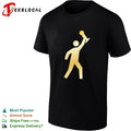 Gold trophy raised New York Knicks silhouette figure championship celebration shirt