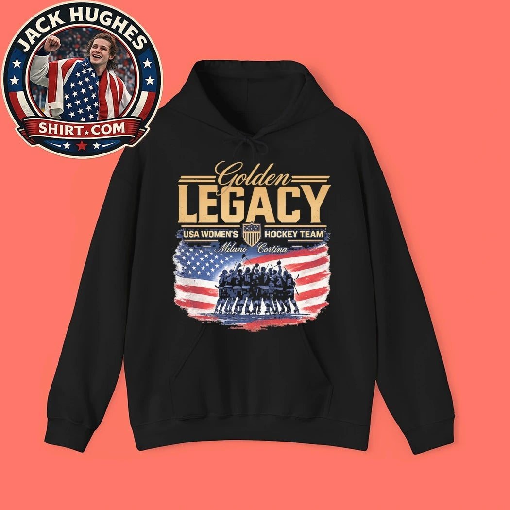 Golden Legacy USA Women’s Hockey Team Milano Cortina Fanatics 2026 Winter Olympics Flag Shirt