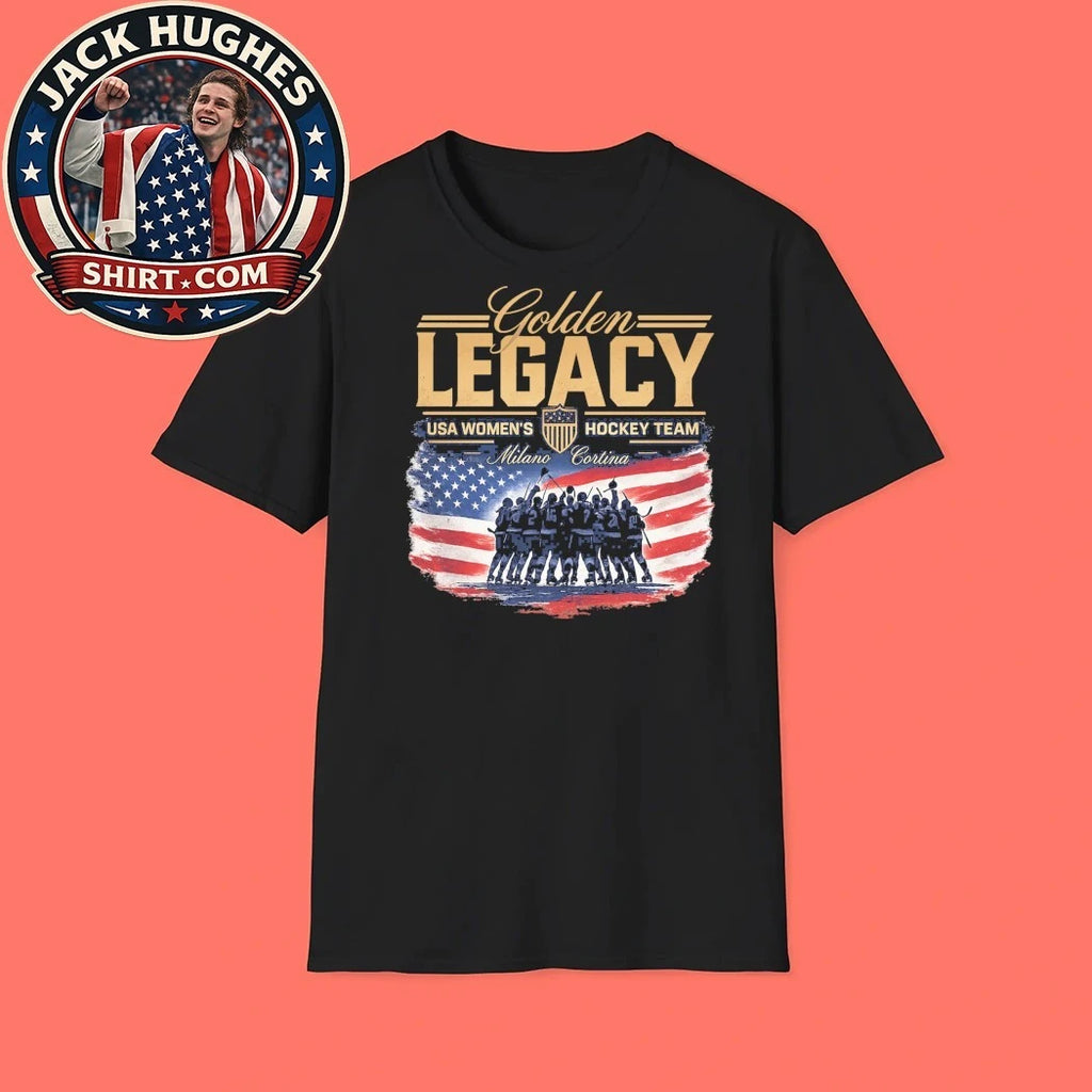 Golden Legacy USA Women’s Hockey Team Milano Cortina Fanatics 2026 Winter Olympics Flag Shirt