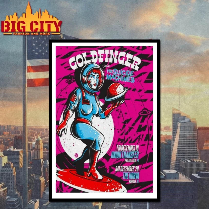 Goldfinger Dec 19 Philadelphia &amp; Dec 20 Norfolk 2025 Poster shirt
