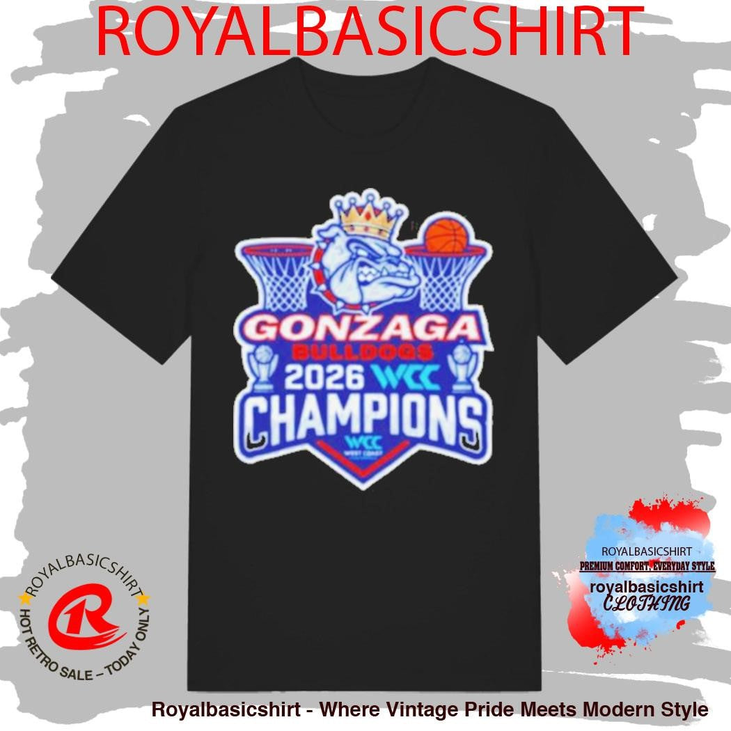 Gonzaga Bulldogs 2026 WCC Champions West Coast Conference Shirt