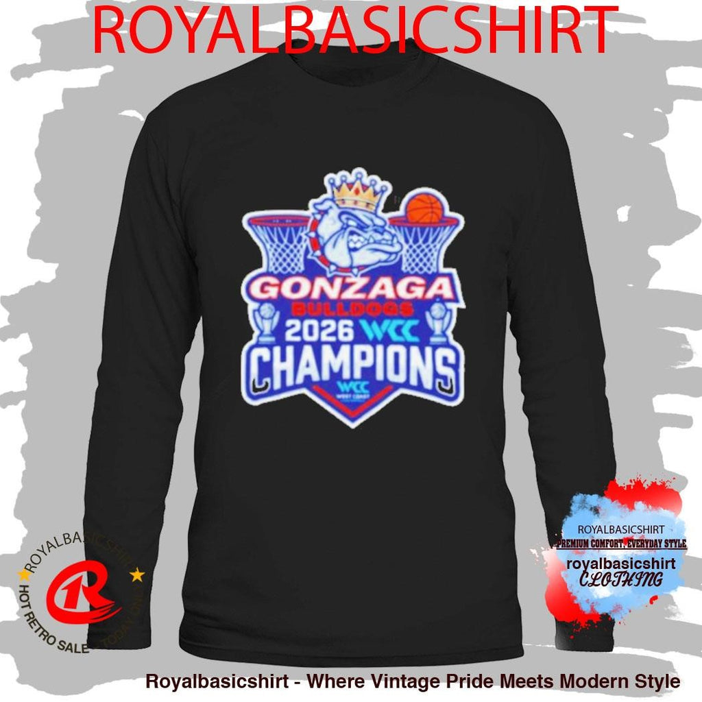 Gonzaga Bulldogs 2026 WCC Champions West Coast Conference Shirt