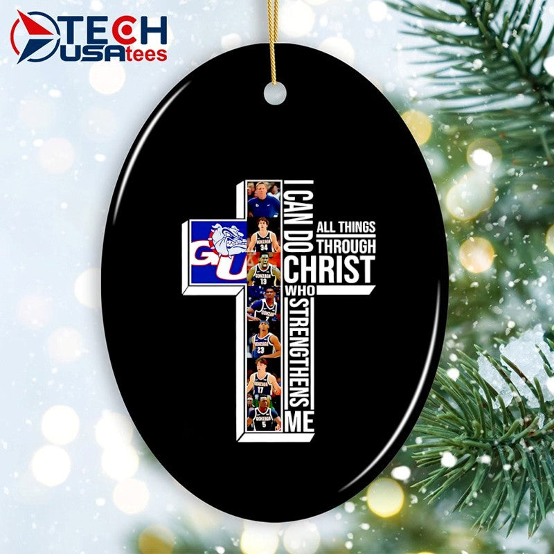 Gonzaga Bulldogs Basketball players cross I can do all things through Christ who strengthens me shirt