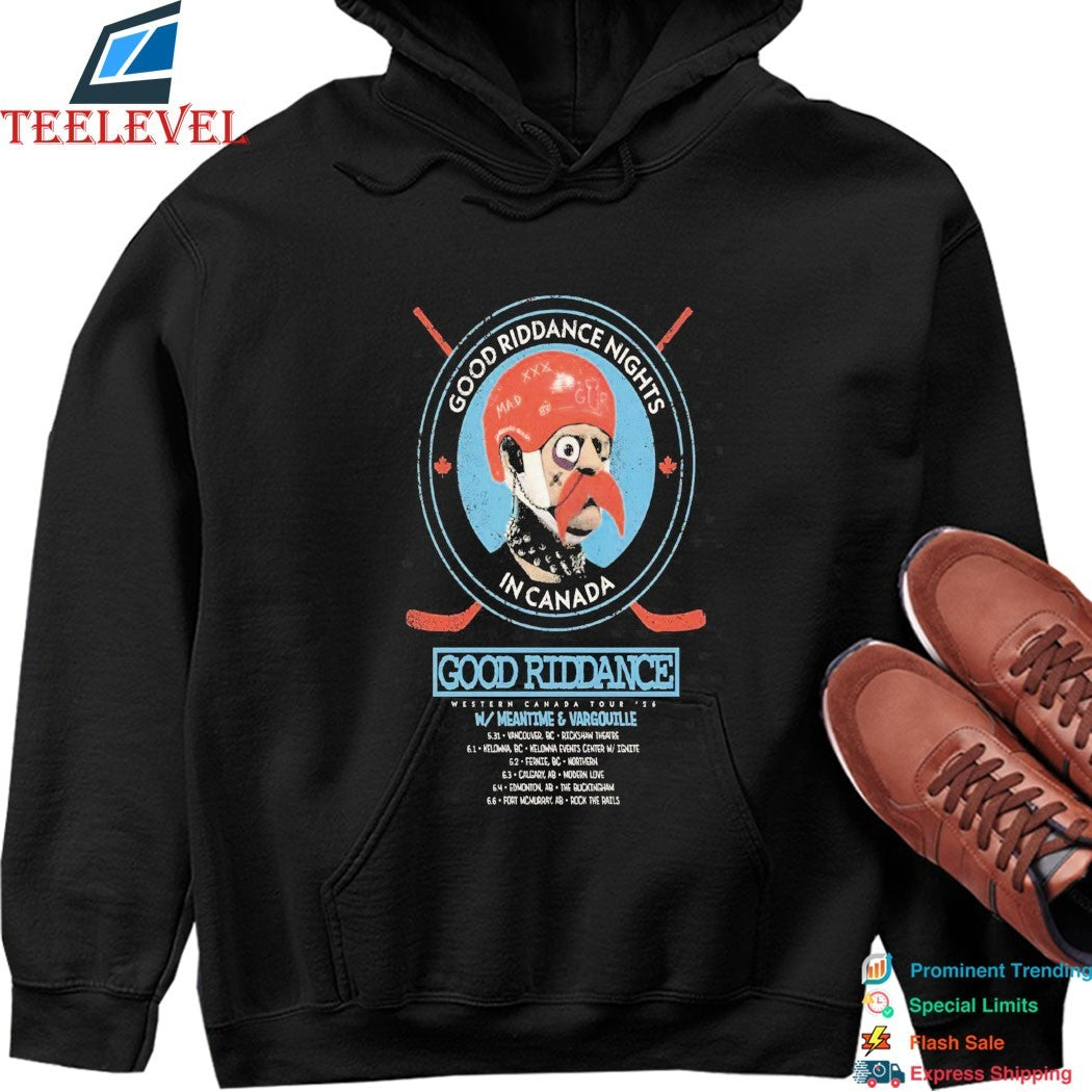 Good Riddance Western Canada Tour 2026 Dates T-shirts