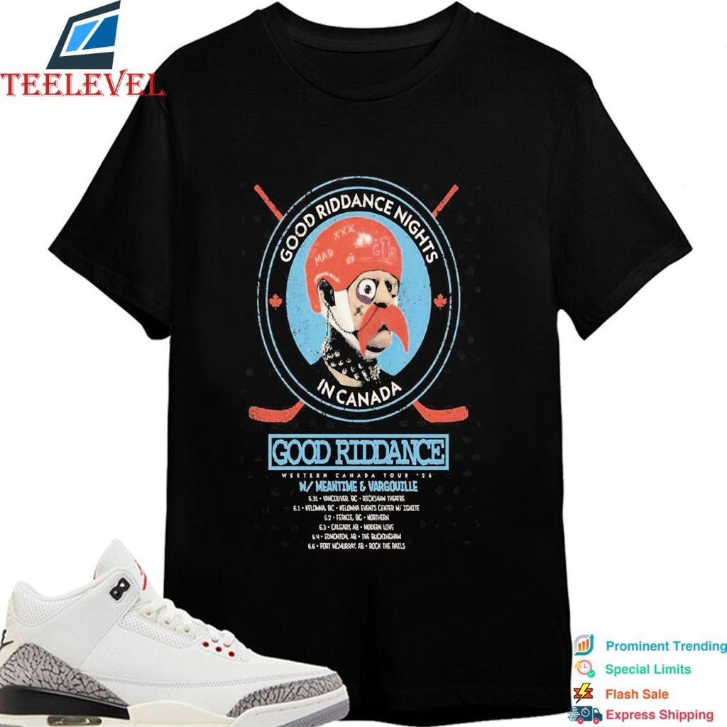 Good Riddance Western Canada Tour 2026 Dates T-shirts
