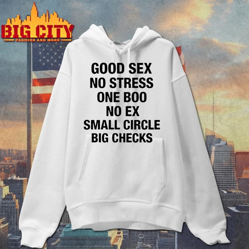 Good Sex No Stress One Boo No Ex Small Circle Big Checks Shirt