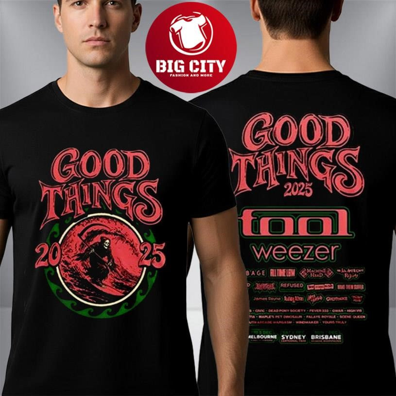 Good Things Festival 2025 Line Up Artist Two Sided Shirt