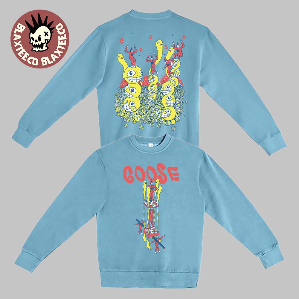 Goose 2025 Holiday Drop Smiley Heads Crewneck Sweater