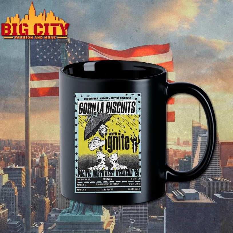 Gorilla Biscuits Pacific Northwest Weekend 2026 Shows Poster shirt
