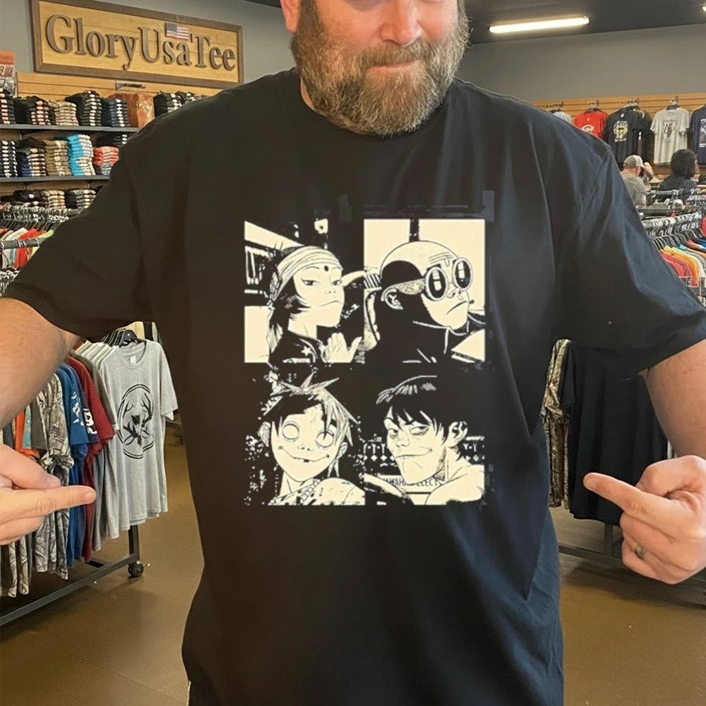 Gorillaz The Mountain Tour 2026 Europe And UK Merch With Dates Back T-Shirt