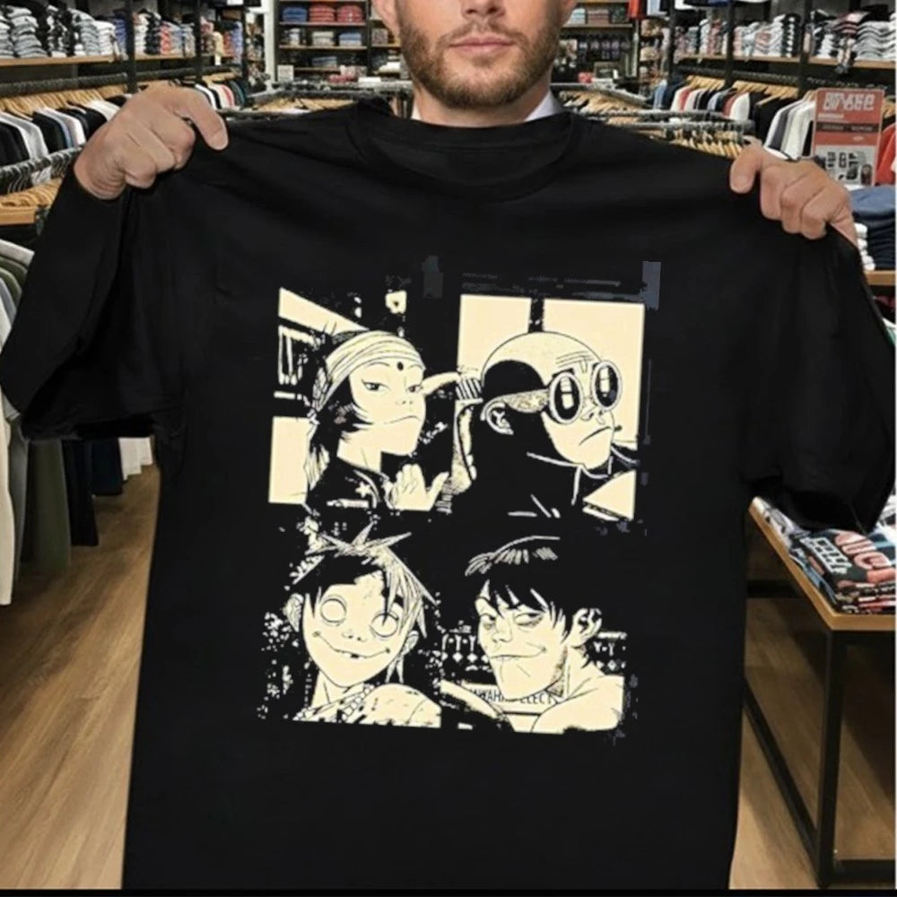 Gorillaz The Mountain Tour 2026 Europe And UK Merch With Dates Back T-Shirt