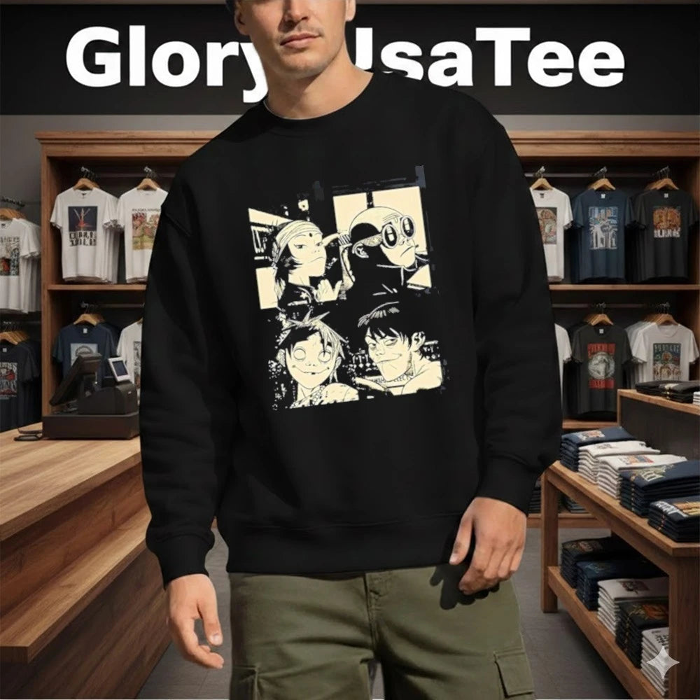 Gorillaz The Mountain Tour 2026 Europe And UK Merch With Dates Back T-Shirt