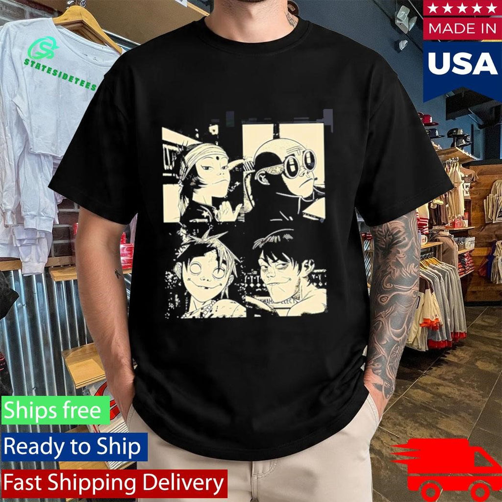 Gorillaz The Mountain Tour 2026 Europe And UK Merch With Dates T-Shirt