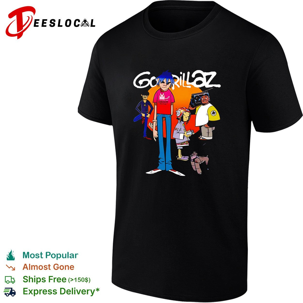 Gorillaz The Mountain Tour Summer 2026 Europe And UK Band Photo shirt
