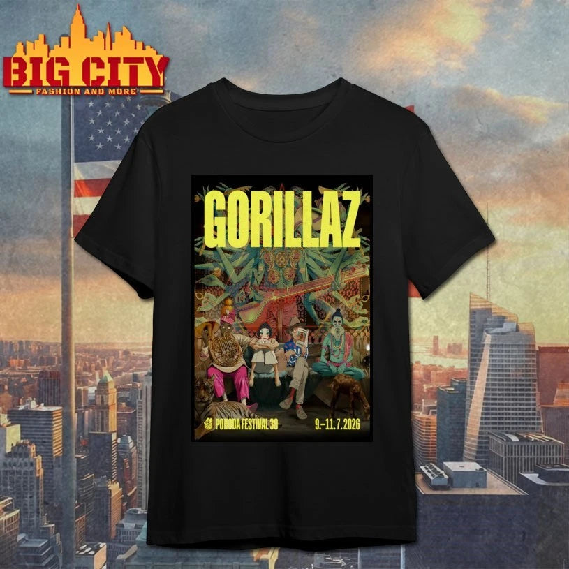 Gorillaz Trenčín Slovakia July 9-11 2026 Poster shirt