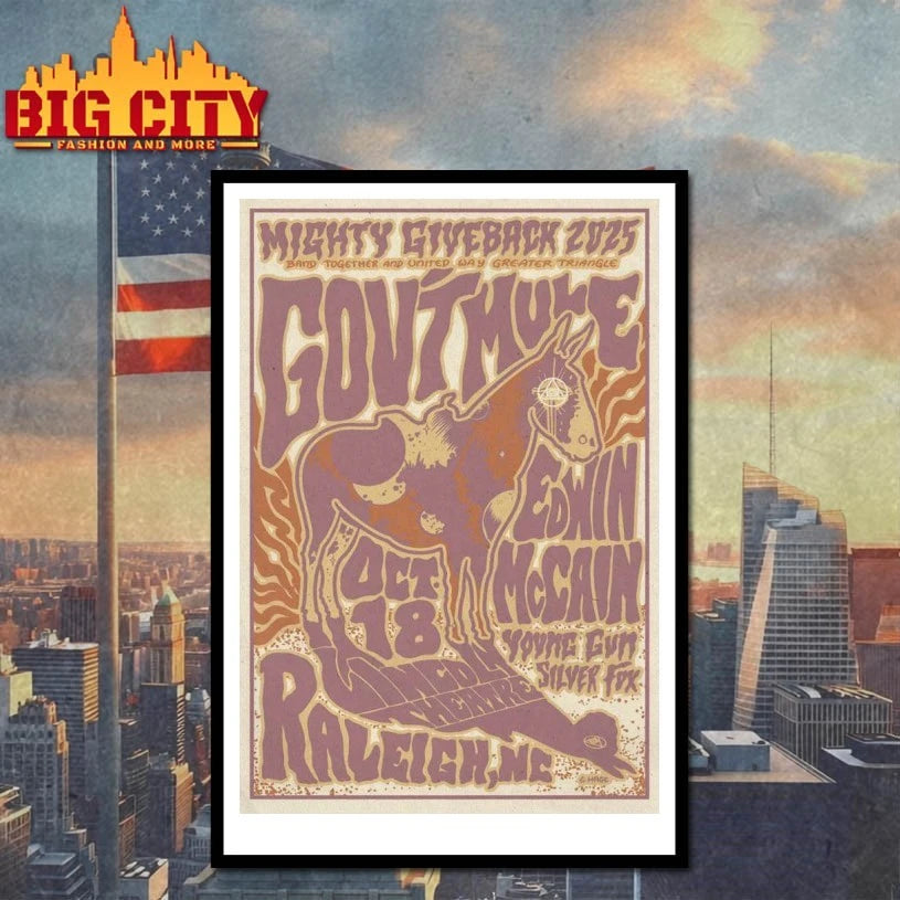 Gov’t Mule And Edwin McCain Oct 18 2025 Lincoln Theatre Outdoor Stage Shows Poster Shirt